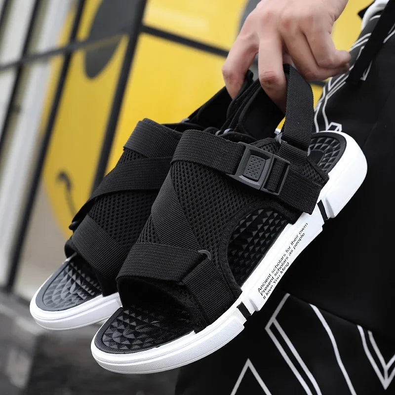 Men's Sandals Comfortable Anti Slip Soled Men's Shoes Breathable Versatile Beach Shoes Lightweight Fashionable Casual Slippers