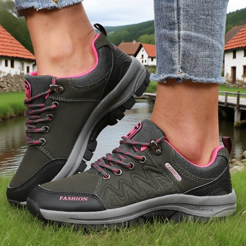 Fashionable Women's Sneakers Luxurious Platform Waterproof Design Off-road Hiking Shoes Breathable Outdoor Camping Running Shoes