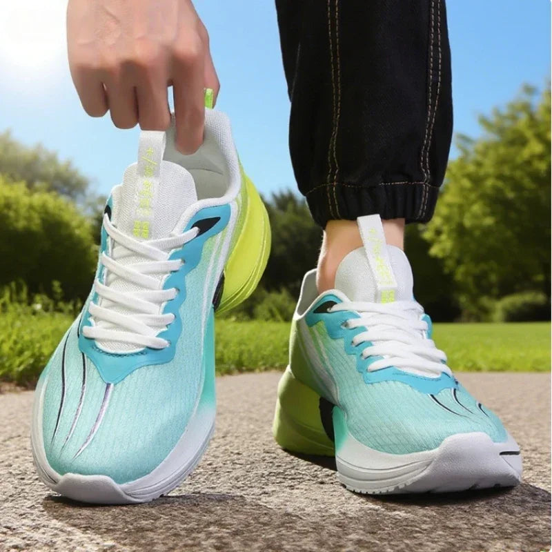 Men's Carbon Plate Sneakers Ultra-light Breathable Comfortable Soft Sole Running Shoes Marathon Cushion Carbon Plate Sneakers