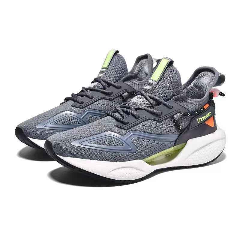 Men Casual Sneakers Fashion Outdoor Mesh Breathable Cushioning Basketball Footwear Daily Non Slip Running Shoes for Commuting