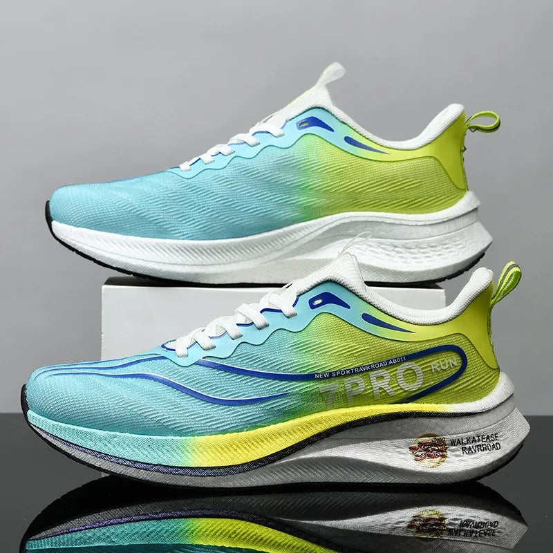 Mens Running Shoes Cushion Footbed Sport Walking Shoes Summer Outdoor Comfortable Breathable Tennis Shoes Mesh Casual Sneakers