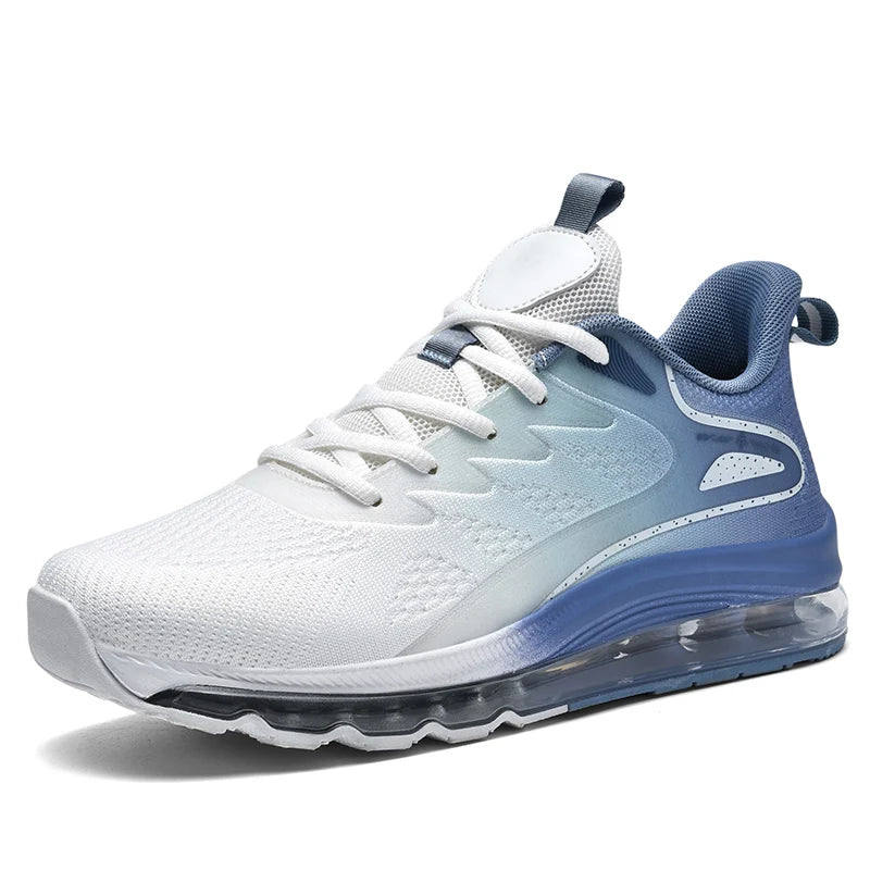 New Model Men's Air Cushioned  Casual  Breathable Fashionable Running  Shock Absorption Anti Slip Lightweight Rebound Sneakers