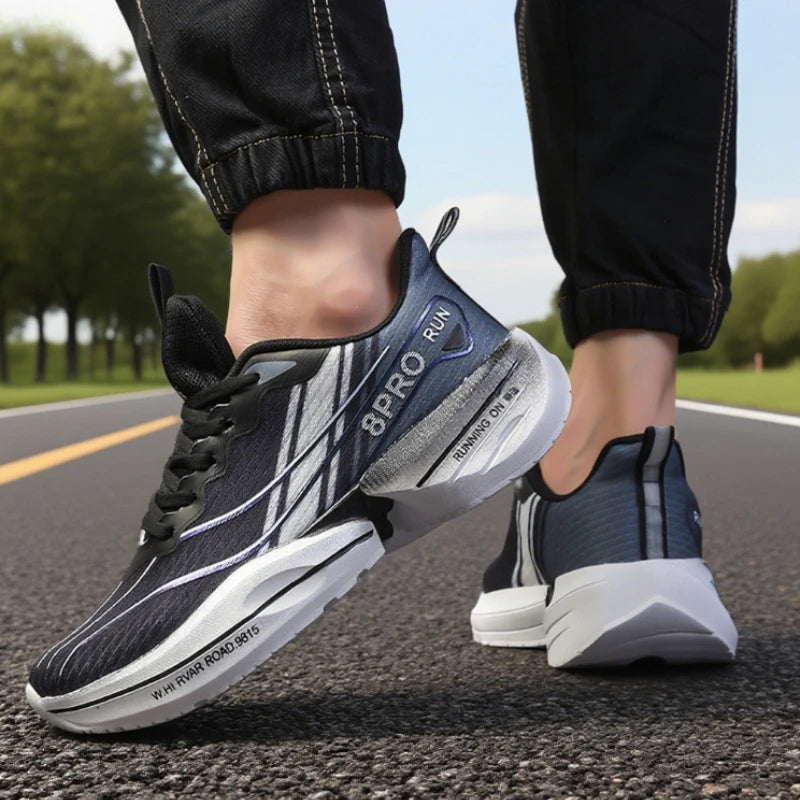 Men's Carbon Plate Sneakers Ultra-light Breathable Comfortable Soft Sole Running Shoes Marathon Cushion Carbon Plate Sneakers