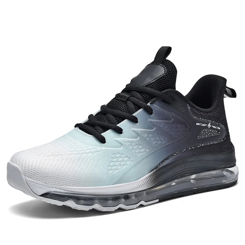 New Model Men's Air Cushioned  Casual  Breathable Fashionable Running  Shock Absorption Anti Slip Lightweight Rebound Sneakers