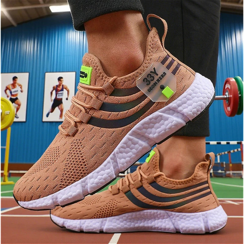Men's Mesh Sneakers Lightweight Comfortable Soft Breathable Running Shoes Athletic Jogging Tenis Multi Colored Walking Shoes Men
