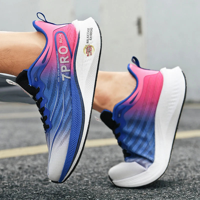 Mens Running Shoes Cushion Footbed Sport Walking Shoes Summer Outdoor Comfortable Breathable Tennis Shoes Mesh Casual Sneakers