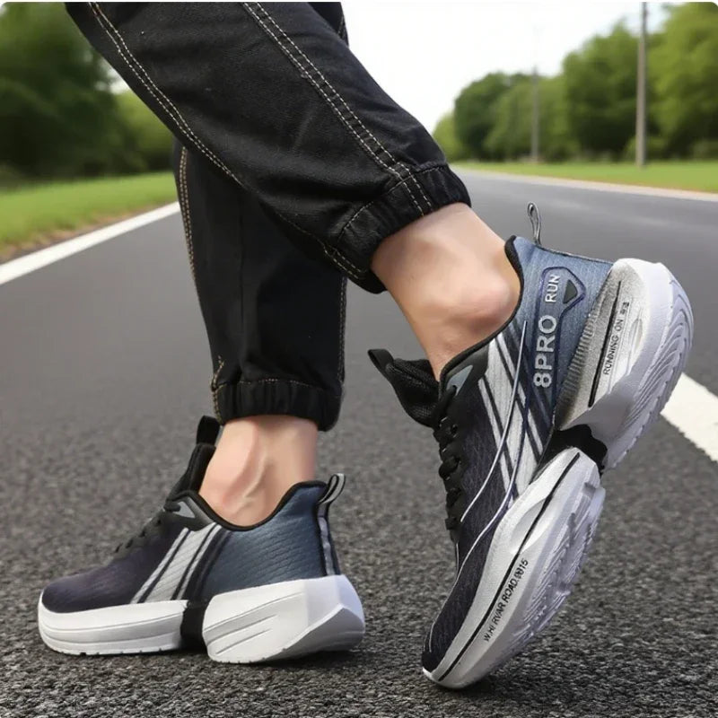 Men's Carbon Plate Sneakers Ultra-light Breathable Comfortable Soft Sole Running Shoes Marathon Cushion Carbon Plate Sneakers