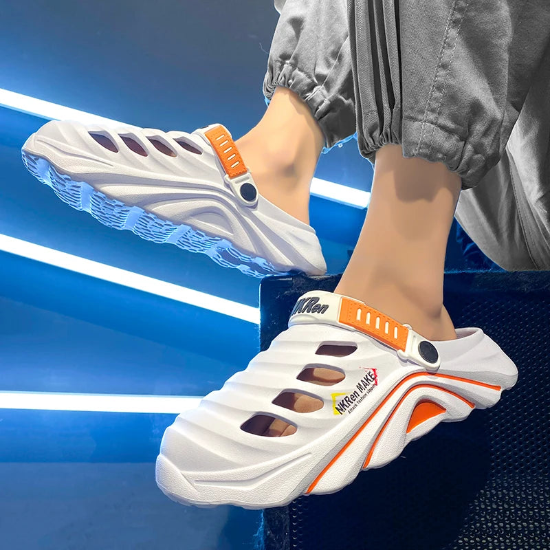 2025 Summer New Men's Slippers Comfortable Casual Slippers Outdoor Non Slip Thick Soled  Beach Non Slip Durable Daily Sandals