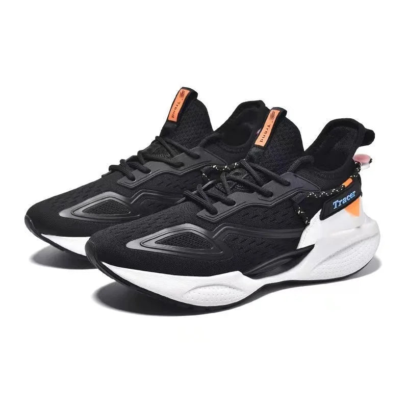 Men Casual Sneakers Fashion Outdoor Mesh Breathable Cushioning Basketball Footwear Daily Non Slip Running Shoes for Commuting