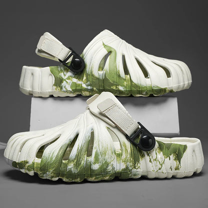 Sandalias de verano para hombre, zapatos de jardín para exteriores, cómodas zapatillas informales para el hogar para pareja, zapatos con agujeros para agua, tallas 35-45