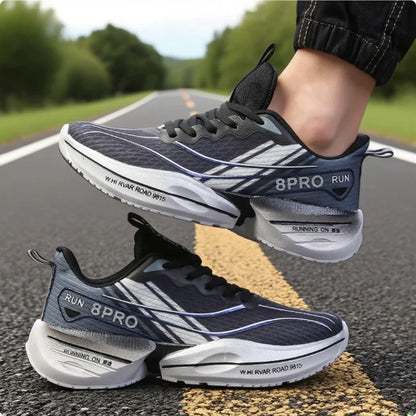 Men's Carbon Plate Sneakers Ultra-light Breathable Comfortable Soft Sole Running Shoes Marathon Cushion Carbon Plate Sneakers
