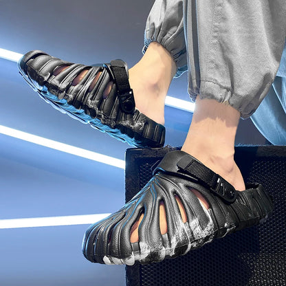 Sandalias de verano para hombre, zapatos de jardín para exteriores, cómodas zapatillas informales para el hogar para pareja, zapatos con agujeros para agua, tallas 35-45