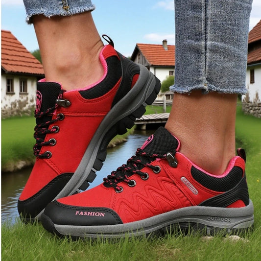 Fashionable Women's Sneakers Luxurious Platform Waterproof Design Off-road Hiking Shoes Breathable Outdoor Camping Running Shoes