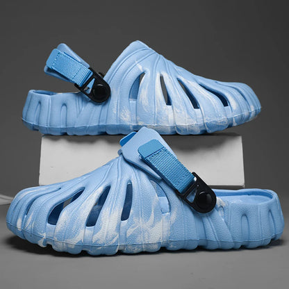 Sandalias de verano para hombre, zapatos de jardín para exteriores, cómodas zapatillas informales para el hogar para pareja, zapatos con agujeros para agua, tallas 35-45