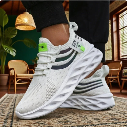 Trending Men's Running Shoe New Large Size Women Design Breathable Height Increasing Sneakers Soft Soled Cushioned Mesh Sneakers