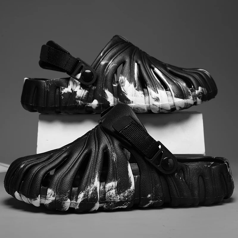 Sandalias de verano para hombre, zapatos de jardín para exteriores, cómodas zapatillas informales para el hogar para pareja, zapatos con agujeros para agua, tallas 35-45