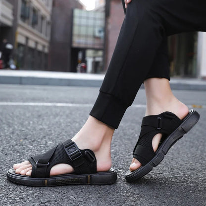 Men's Sandals Comfortable Anti Slip Soled Men's Shoes Breathable Versatile Beach Shoes Lightweight Fashionable Casual Slippers