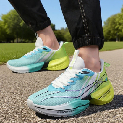 Men's Carbon Plate Sneakers Ultra-light Breathable Comfortable Soft Sole Running Shoes Marathon Cushion Carbon Plate Sneakers