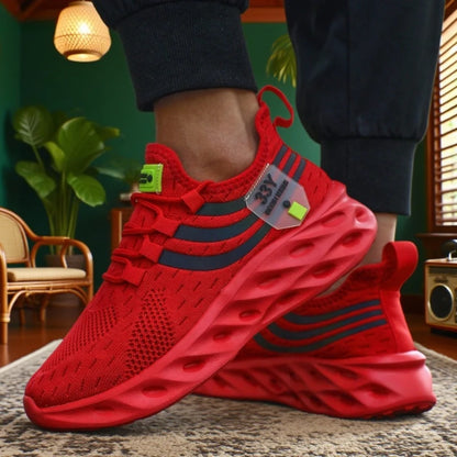 Trending Men's Running Shoe New Large Size Women Design Breathable Height Increasing Sneakers Soft Soled Cushioned Mesh Sneakers