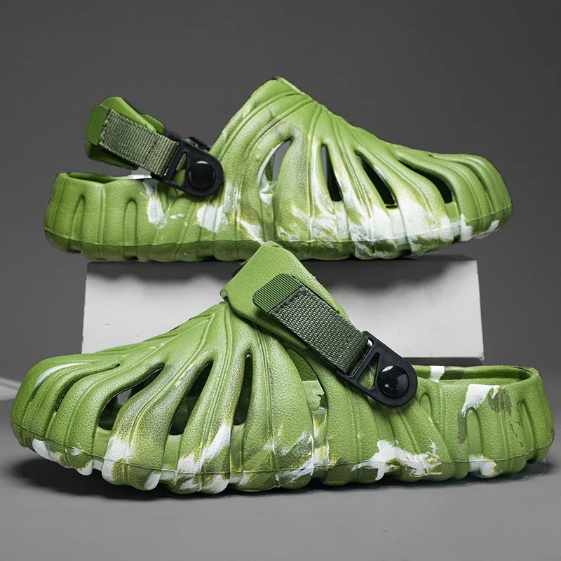 Sandalias de verano para hombre, zapatos de jardín para exteriores, cómodas zapatillas informales para el hogar para pareja, zapatos con agujeros para agua, tallas 35-45