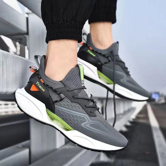 Men Casual Sneakers Fashion Outdoor Mesh Breathable Cushioning Basketball Footwear Daily Non Slip Running Shoes for Commuting