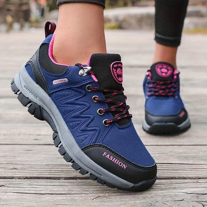 Women's Retro Minimalist Thick Soled Shoes Comfortable Casual Platform Anti Slip Hiking Shoes Jogging Hiking Training Sneakers