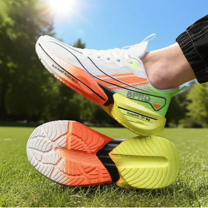 Men's Carbon Plate Sneakers Ultra-light Breathable Comfortable Soft Sole Running Shoes Marathon Cushion Carbon Plate Sneakers